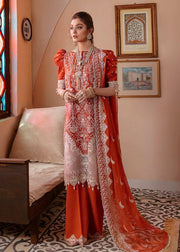 Afrozeh Gul Bahar Festive Eid Lawn Unstitched 3 PCS Suit D-05 Gulab - FaisalFabrics.pk