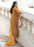 Afrozeh La Fushia Unstitched Luxury Chiffon 3Pc Suit LF-05 Golden Hour - FaisalFabrics.pk