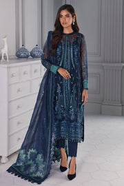 Jazmin Iris Luxury Formal Organza Unstitched 3PC Suit D-05 SEASHELL - FaisalFabrics.pk