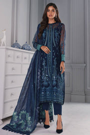 Jazmin Iris Luxury Formal Organza Unstitched 3PC Suit D-05 SEASHELL - FaisalFabrics.pk