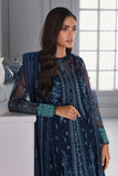 Jazmin Iris Luxury Formal Organza Unstitched 3PC Suit D-05 SEASHELL - FaisalFabrics.pk