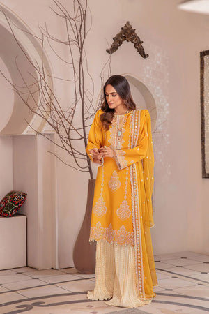 Zarish by Sanam Saeed Unstitched Embroidered Lawn 3Pc Suit D-05
