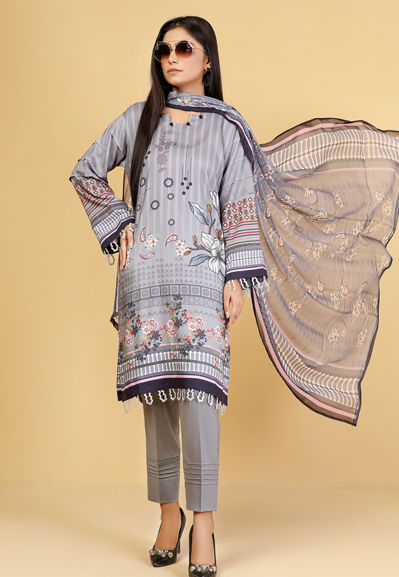 Zareen Vol-02 Staple Digital Printed Unstitched 3Pc Suit D-05