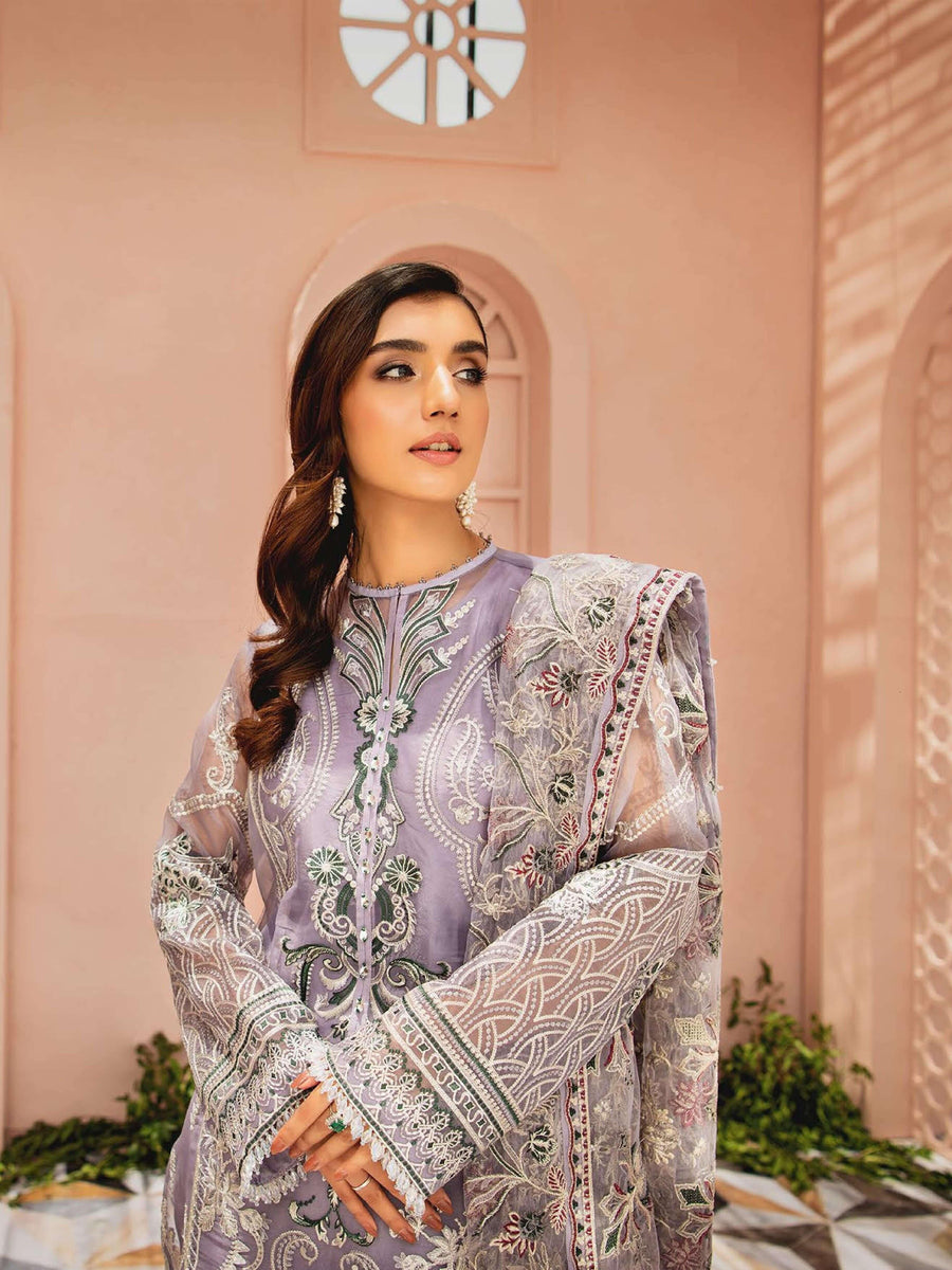 AIK Atelier Mystique Organza and Tulle Embroidered 3 Piece Suit Look-05 - FaisalFabrics.pk