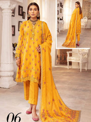 Riaz Arts Blossom Exclusive Embroidered Karandi 3pc Unstitched Suit D-06 - FaisalFabrics.pk