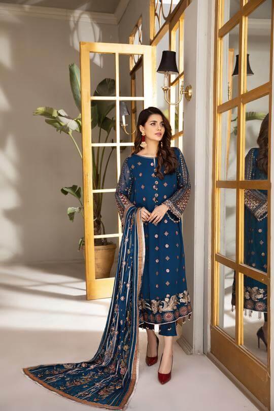 Alizeh Fashion Mahyar Embroidered Festive Chiffon 3PCS Suit D-06 Mahgul - FaisalFabrics.pk