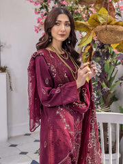 Afsoon by Humdum Embroidered Swiss Lawn Unstitched 3Piece Suit D-06