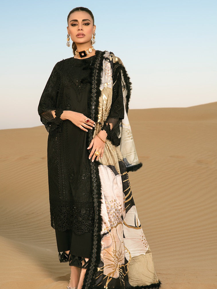 Rang Rasiya Premium Lawn Embroidered Unstitched 3Pc Suit D-06 Natalia