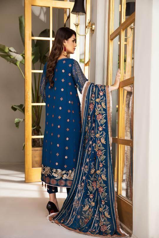 Alizeh Fashion Mahyar Embroidered Festive Chiffon 3PCS Suit D-06 Mahgul - FaisalFabrics.pk