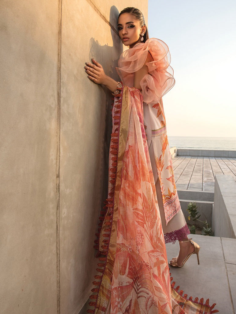 Rang Rasiya Florence Embroidered Lawn Unstitched 3Pc Suit D-06 Amelia