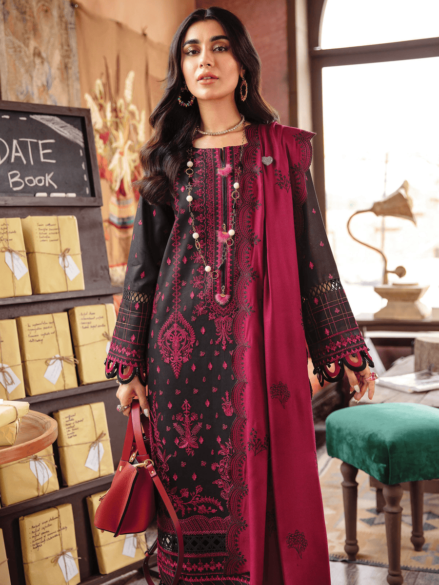 Rang Rasiya Premium Winter Unstitched Linen 3Pc Suit D-06 ROSALIA