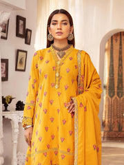 Riaz Arts Blossom Exclusive Embroidered Karandi 3pc Unstitched Suit D-06 - FaisalFabrics.pk