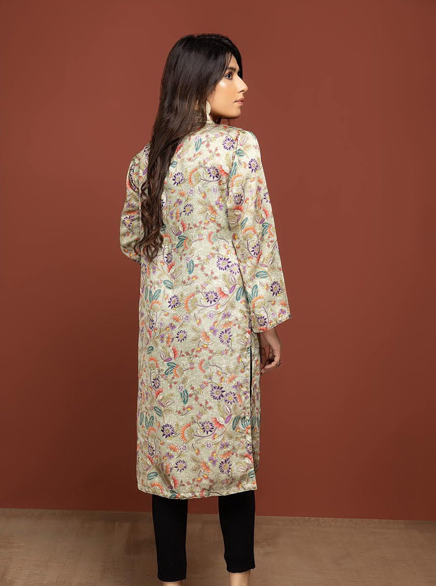 Labisa Silk di Kurti Unstitched Printed Silk 1Pc Shirt D-06