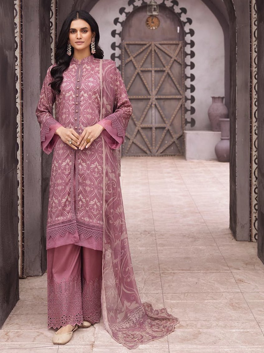 Riaz Arts Zarki's Classic Lawn Unstitched Embroidered 3Pc Suit D-06