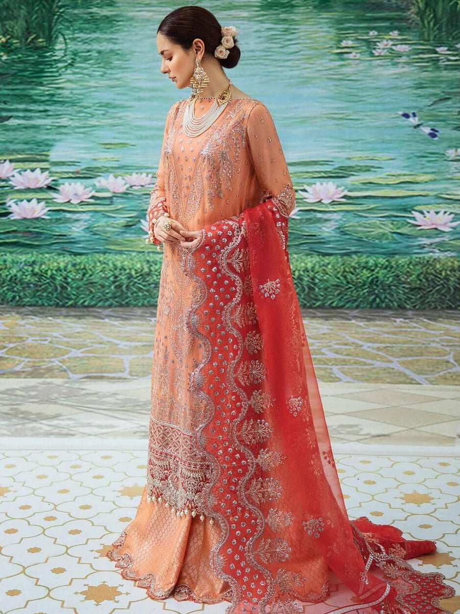 Afrozeh Shehnai Wedding Formals Embroidered 3Pc Suit D-06 Tabassum - FaisalFabrics.pk