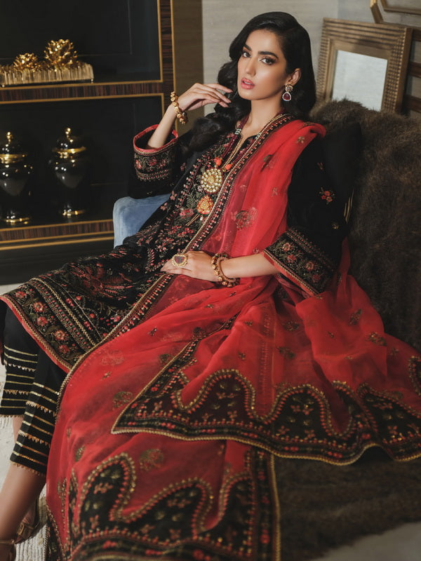 Rang Rasiya Tehwaar Unstitched Luxury Velvet 3Pc Suit D-06 Gulmeena