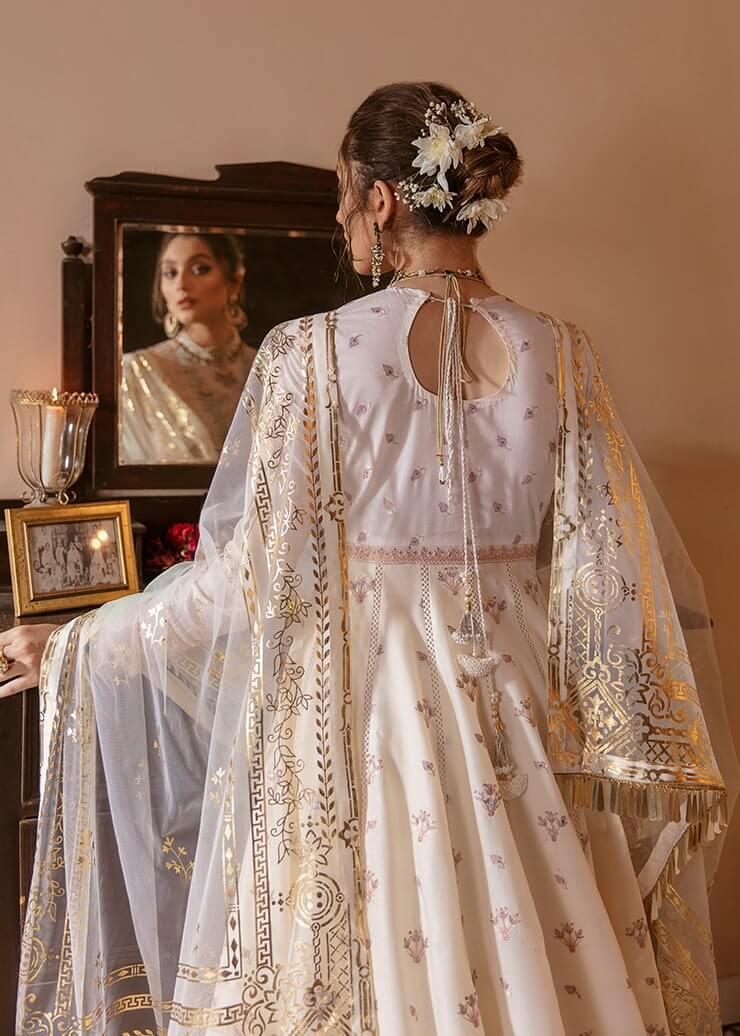 Afrozeh Gul Bahar Festive Eid Lawn Unstitched 3 PCS Suit D-06 Hoor - FaisalFabrics.pk