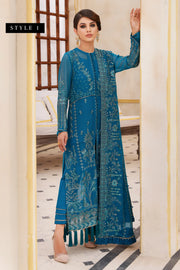Xenia Formals Preesia Unstitched Chiffon 3Pc Suit D-06 MEHR
