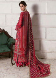 Afrozeh La Fushia Unstitched Luxury Chiffon 3Pc Suit LF-06 Roseate Belle - FaisalFabrics.pk
