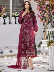 Afsoon by Humdum Embroidered Swiss Lawn Unstitched 3Piece Suit D-06