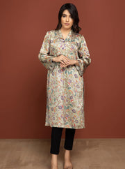 Labisa Silk di Kurti Unstitched Printed Silk 1Pc Shirt D-06