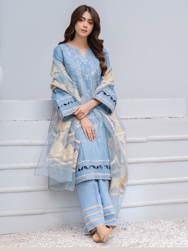 Arzoo by Humdum Unstitched Embroidered Lawn 3Piece Suit D-06