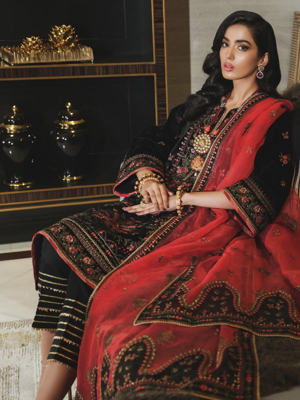 Rang Rasiya Tehwaar Unstitched Luxury Velvet 3Pc Suit D-06 Gulmeena