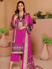 Al Kareem Bin Ismaeel Tarz Printed Cotrai Unstitched 3Pc Suit D-06