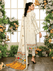 Al Kareem Bin Ismaeel Tarz Printed Cotrai Unstitched 3Pc Suit D-07