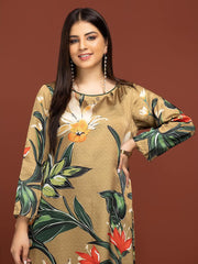 Labisa Silk di Kurti Unstitched Printed Silk 1Pc Shirt D-07