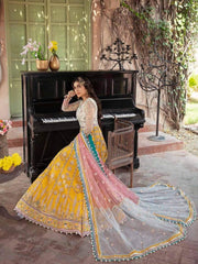 Afrozeh Hayyat Wedding Formals Embroidered 3Pc Suit D-02 Pareesha - FaisalFabrics.pk