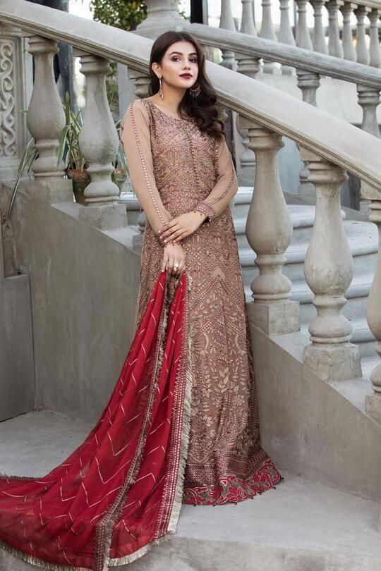 Alizeh Fashion Mahyar Embroidered Festive Chiffon 3PCS Suit D-07 Naurattan - FaisalFabrics.pk