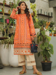 Rang Rasiya Tunic Digital Printed Lawn Unstitched Kurti D-07 Cinamon