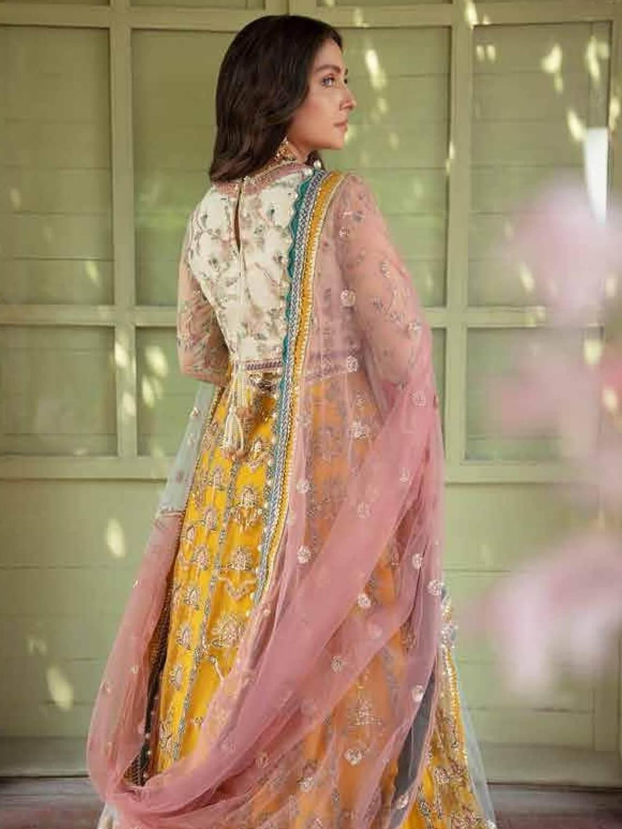 Afrozeh Hayyat Wedding Formals Embroidered 3Pc Suit D-02 Pareesha - FaisalFabrics.pk