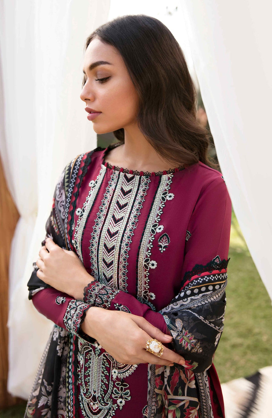 SERAN by Dynasty AFSANAH Unstitched Summer Lawn 3Pc Suit - MAAHRU