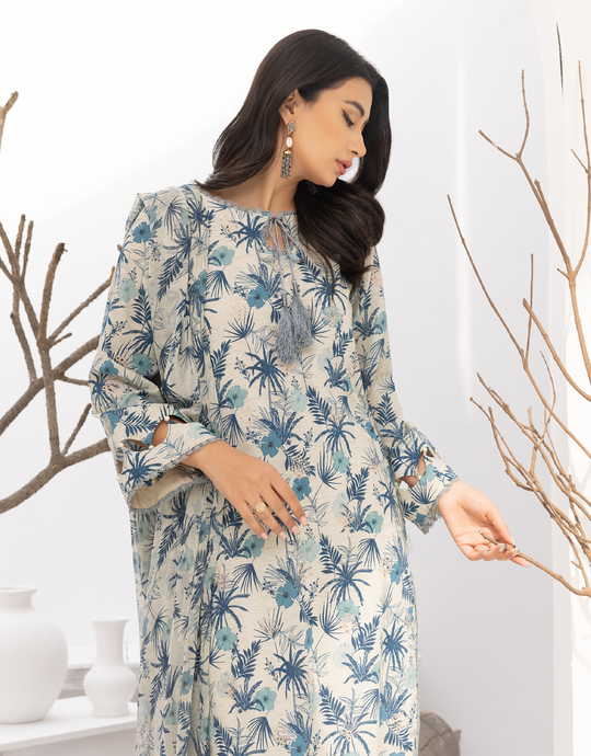 Puri Fabrics Flora Printed & Embroidered Swiss Lawn 3 Piece Suit D-07