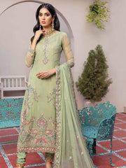 Azal Jaan-e-Adaa Luxury Chiffon Hand Embellished 3pc Suit D-07 Peridot - FaisalFabrics.pk