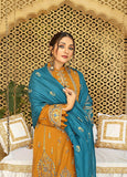 AKS by Humdum Unstitched Embroidered Woolen Peach 3Pc Suit D-07