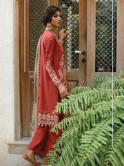 Baroque Fall Winter Embroidered Khaddar 3pc Unstitched Suit 07-SANDY - FaisalFabrics.pk