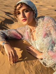 Rang Rasiya Premium Lawn Embroidered Unstitched 3Pc Suit D-07 Ocean