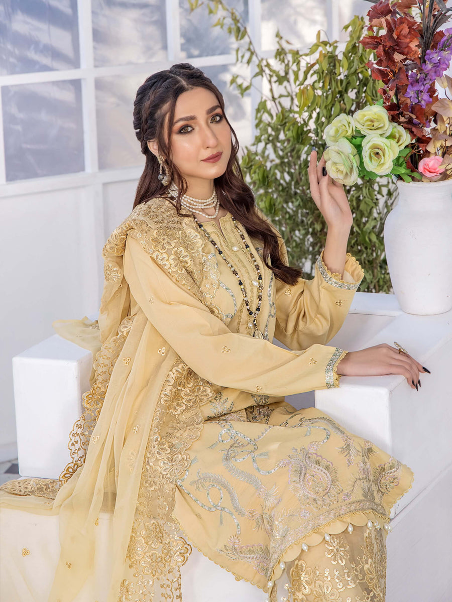 Afsoon by Humdum Embroidered Swiss Lawn Unstitched 3Piece Suit D-07