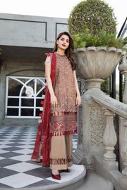 Alizeh Fashion Mahyar Embroidered Festive Chiffon 3PCS Suit D-07 Naurattan - FaisalFabrics.pk