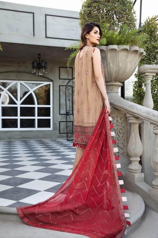 Alizeh Fashion Mahyar Embroidered Festive Chiffon 3PCS Suit D-07 Naurattan - FaisalFabrics.pk