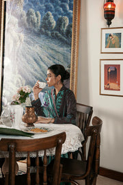 Cross Stitch Winter Edit Unstitched Linen 3Pc D-07 COAL DUST