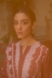 Cross Stitch Winter Edit Unstitched Khaddar 3Pc D-07 CORAL RISE