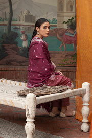 Cross Stitch Winter Edit Unstitched Khaddar 3Pc D-07 CORAL RISE