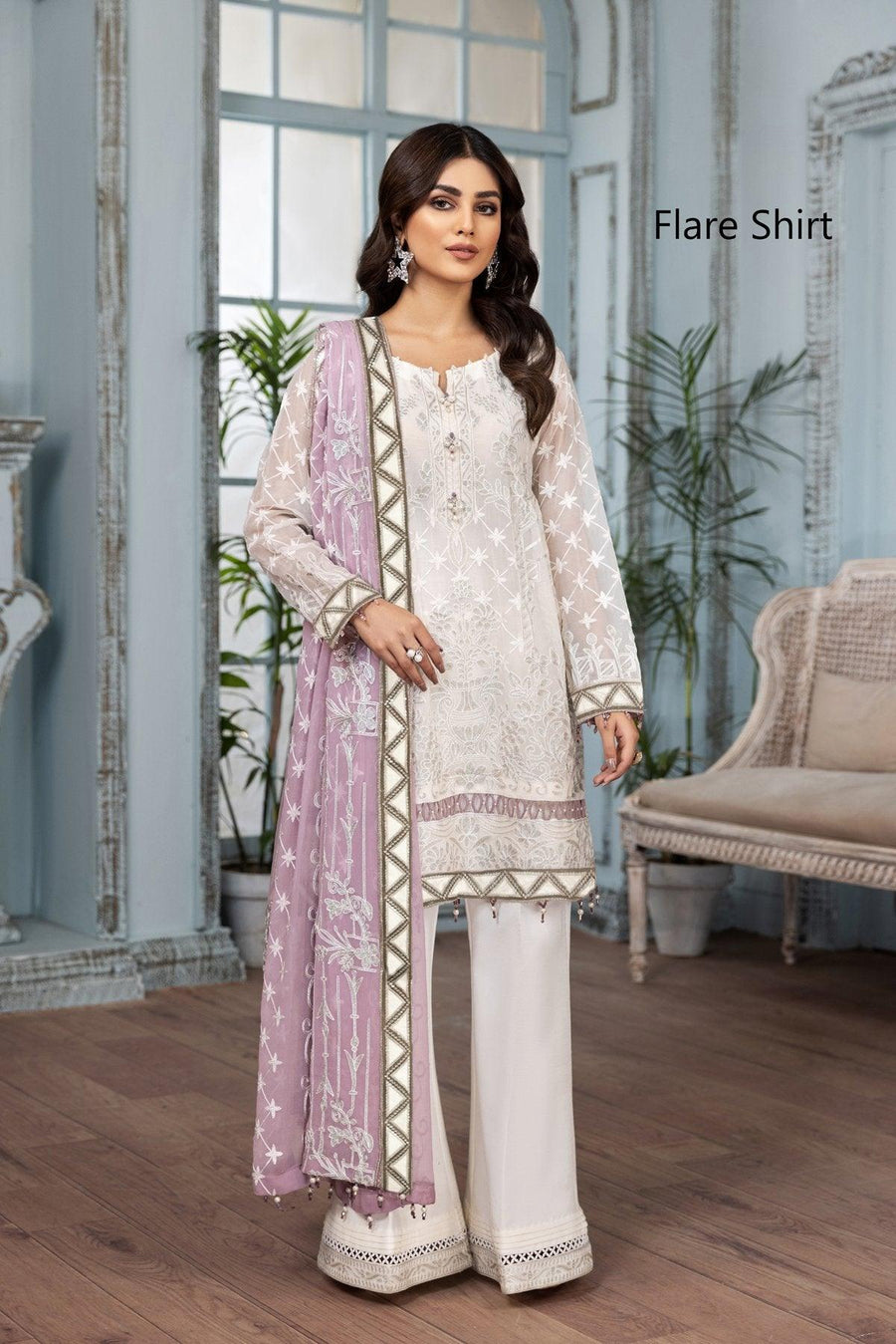 Alizeh Fashion Mah-e-Ru Unstitched Formal 3PC Suit D-07 Mahlaqa - FaisalFabrics.pk