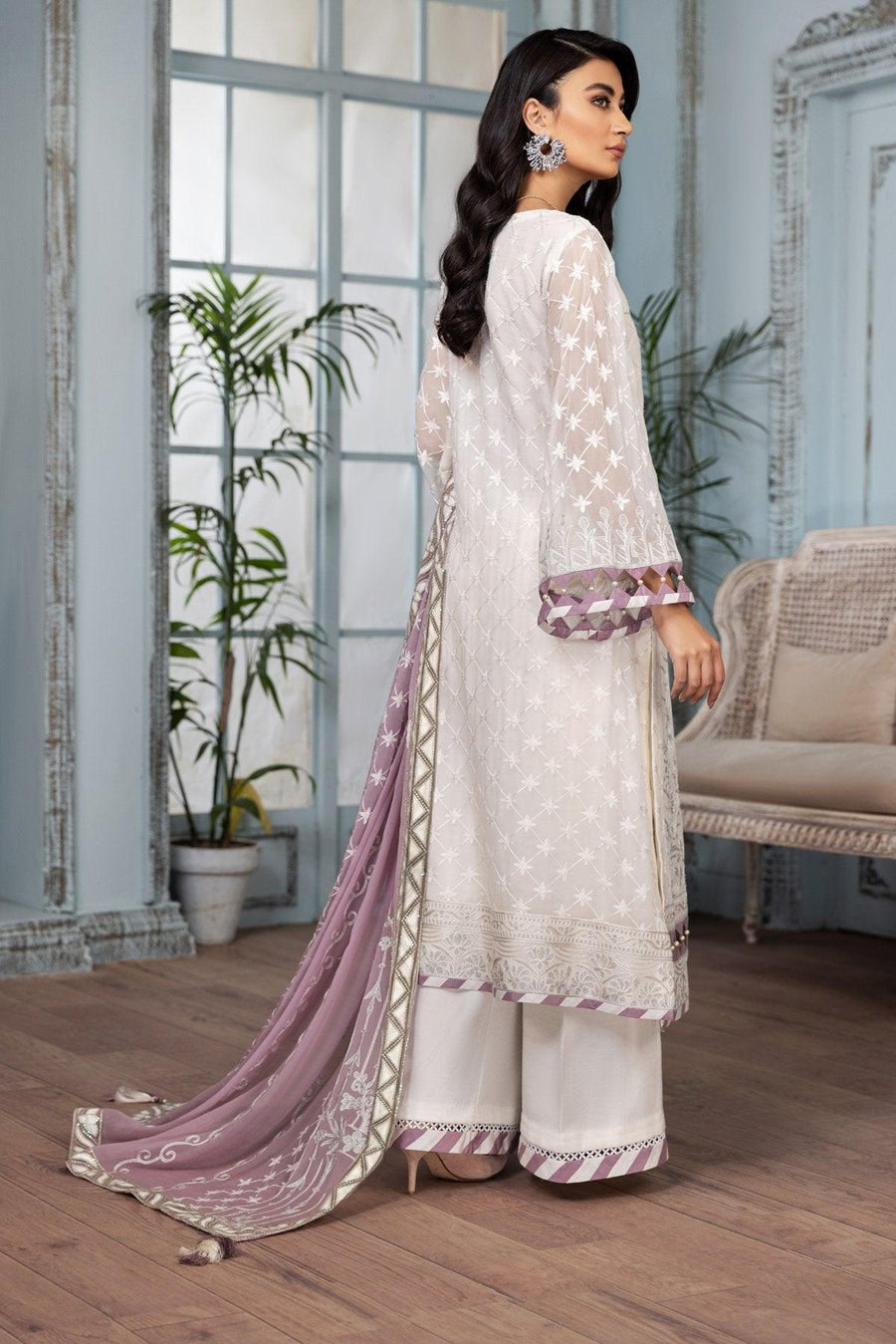 Alizeh Fashion Mah-e-Ru Unstitched Formal 3PC Suit D-07 Mahlaqa - FaisalFabrics.pk