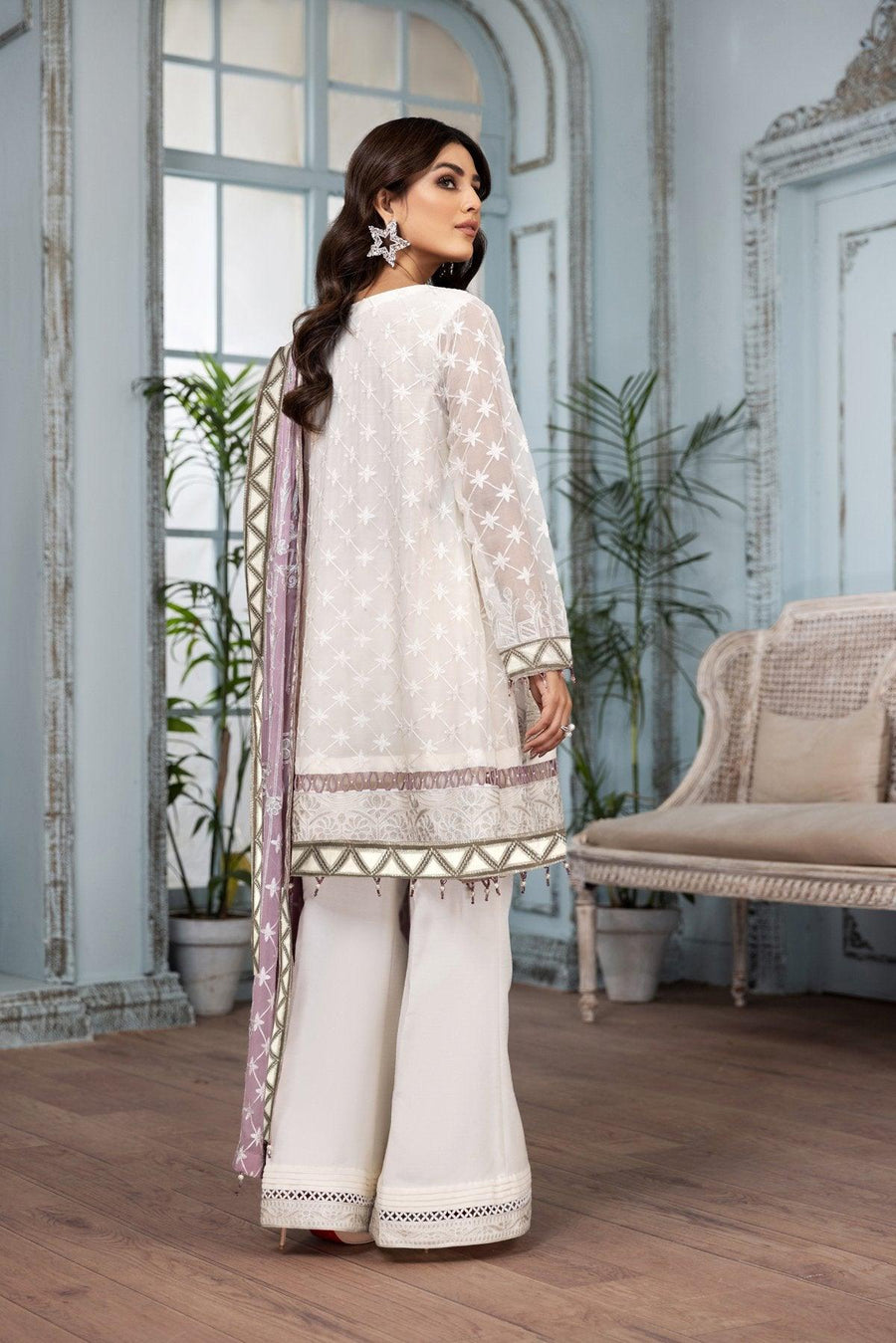 Alizeh Fashion Mah-e-Ru Unstitched Formal 3PC Suit D-07 Mahlaqa - FaisalFabrics.pk