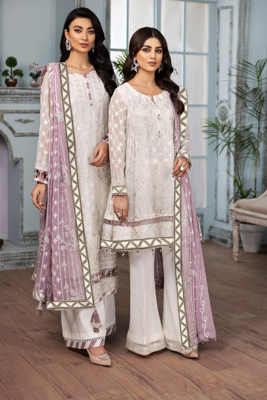Alizeh Fashion Mah-e-Ru Unstitched Formal 3PC Suit D-07 Mahlaqa - FaisalFabrics.pk
